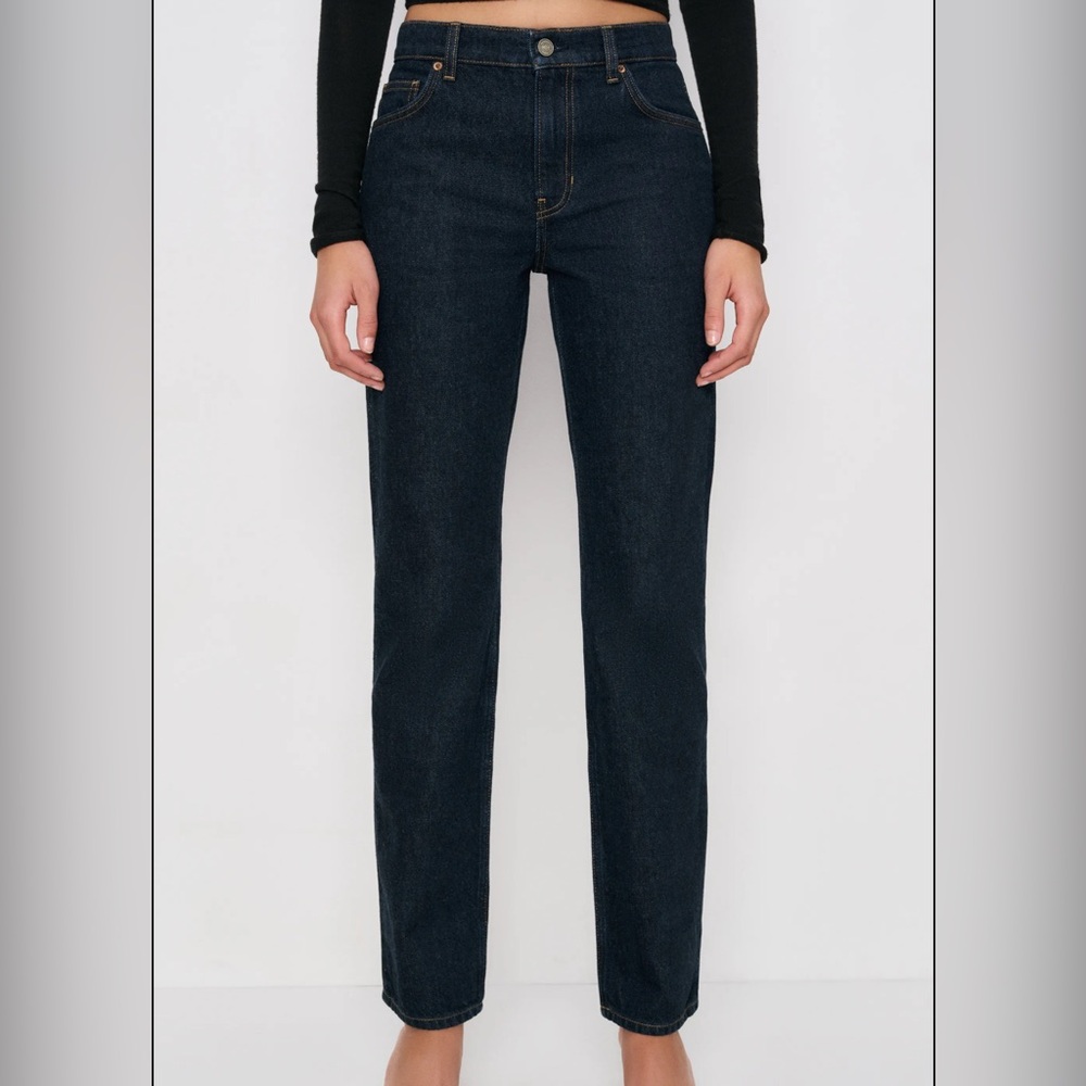 NWT Reformation Dark Blue Straight Jeans